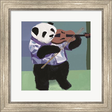 Framed Panda Violinist Print