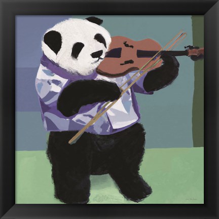 Framed Panda Violinist Print