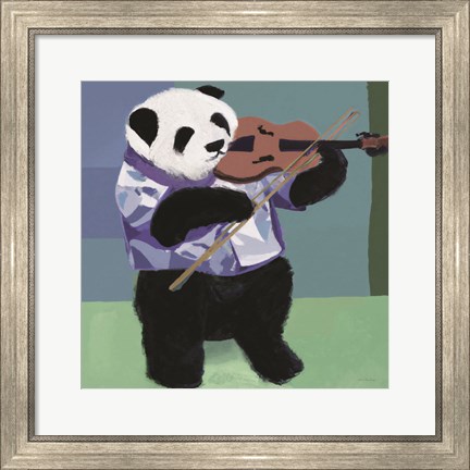 Framed Panda Violinist Print
