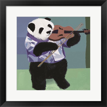 Framed Panda Violinist Print