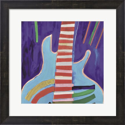 Framed Colorful Guitar Print