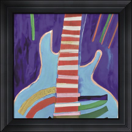 Framed Colorful Guitar Print
