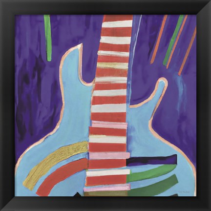 Framed Colorful Guitar Print