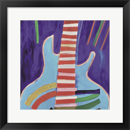 Framed Colorful Guitar Print