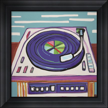 Framed Groovy Turntable Print