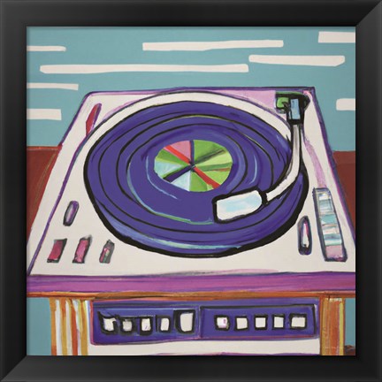 Framed Groovy Turntable Print