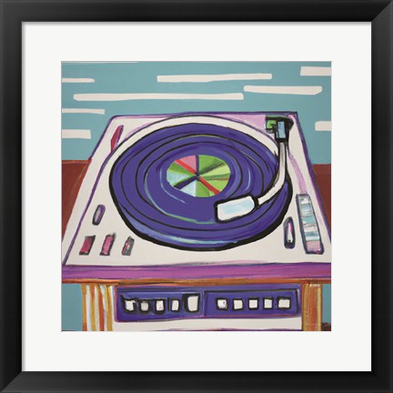 Framed Groovy Turntable Print