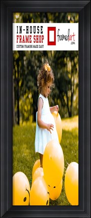 Framed Modern 31x11 Picture Frame Print
