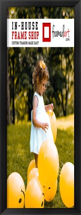Framed Modern 32x11 Picture Frame Print