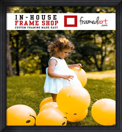 Framed Modern 34x37 Picture Frame Print