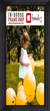 Framed Modern 35x14 Picture Frame Print