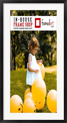 Framed Modern 37x17 Picture Frame Print