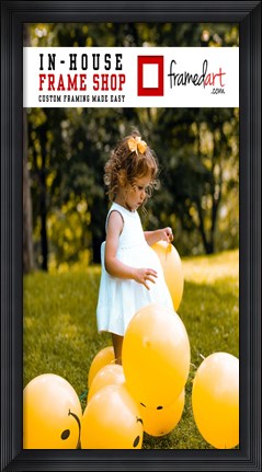 Framed Modern 37x19 Picture Frame Print