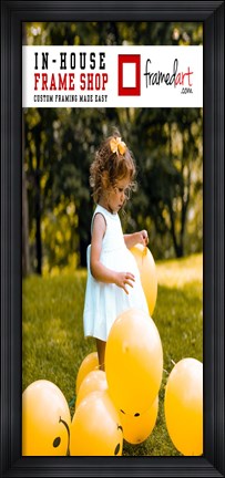 Framed Modern 40x17 Picture Frame Print