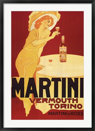 Framed Martini Rossi - Torino Print