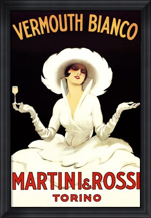 Framed Martini Rossi Print