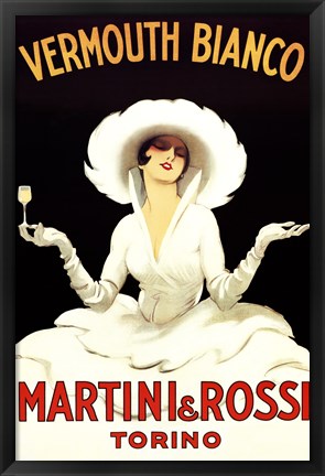 Framed Martini Rossi Print