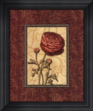 Framed Red Passion I Print