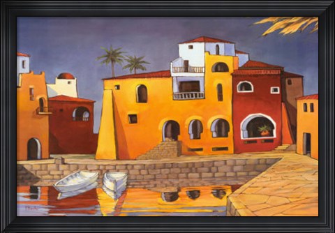 Framed Puerto Del Mar I Print