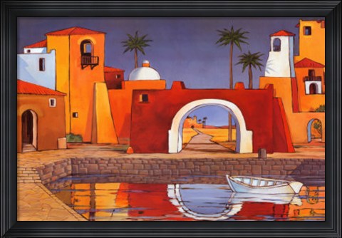 Framed Puerto Del Mar II Print