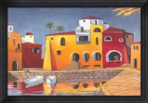 Framed Puerto Del Mar I Print