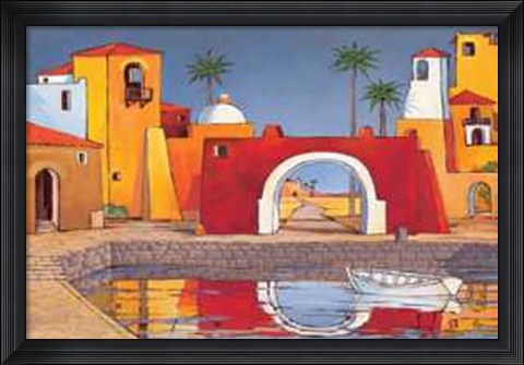 Framed Puerto Del Mar II Print