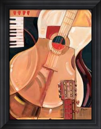 Framed Abstract Guitar Print