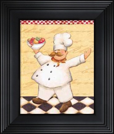 Framed Le Chef Et Le Fruits Print