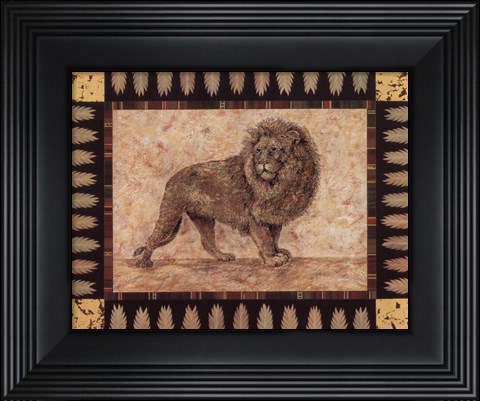 Framed Lion Print