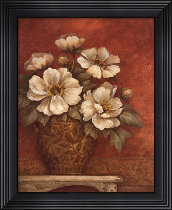 Framed Villa Flora Peonies Print