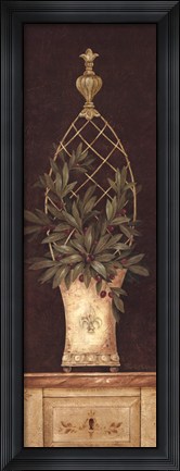Framed Olive Topiary I Print