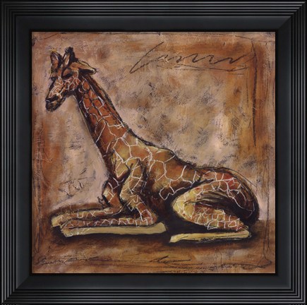 Framed Safari Giraffe Print
