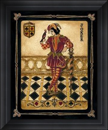 Framed Harlequin Joker Print