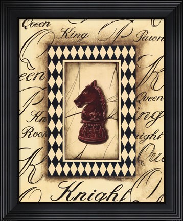 Framed Chess Knight Print