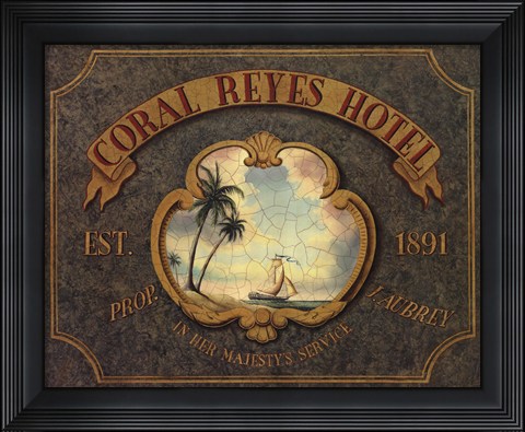 Framed Coral Reyes Hotel Print