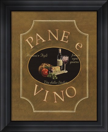 Framed Pane e Vino Print