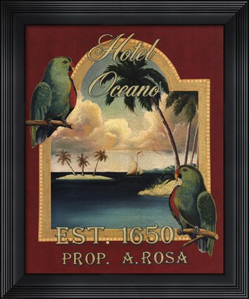 Framed Hotel Oceano Print
