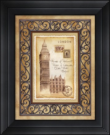 Framed London Postcard Print