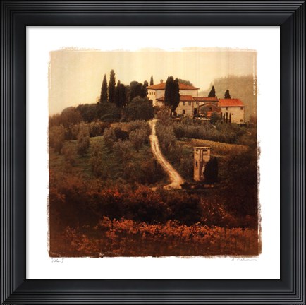 Framed Villa I Print