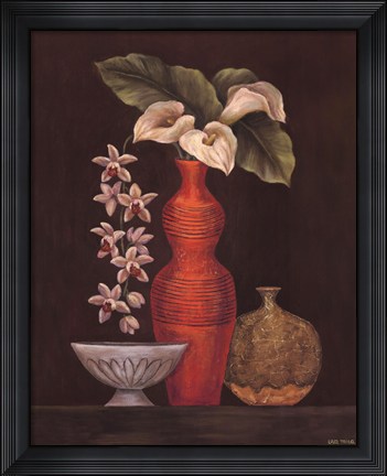Framed White Calla Lilies Print