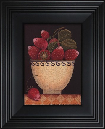 Framed Cup O'Strawberries Print