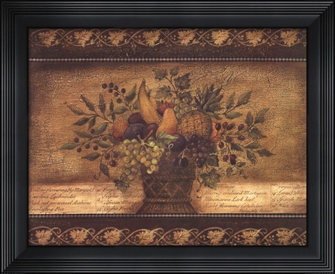 Framed Old World Abundance I Print