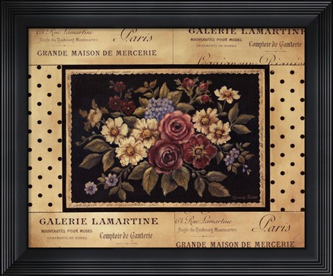 Framed Vintage Bouquet II Print