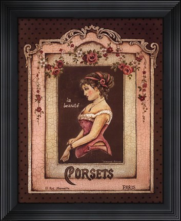 Framed Corsets II Print