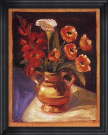Framed Poppy  Calla Lily Print