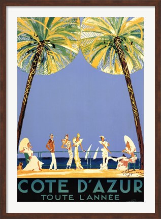 Framed Cote d&#39;Azur Print