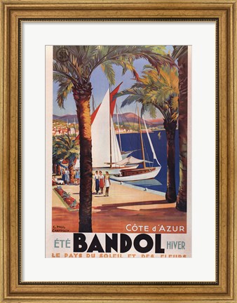 Framed Cote d&#39;Azur (Bandol) Print