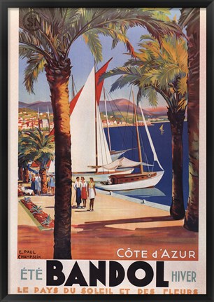 Framed Cote d&#39;Azur (Bandol) Print