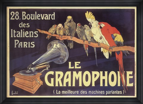 Framed Gramophone Print