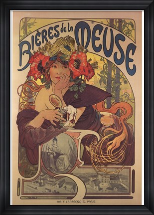 Framed Bieres de la Meuse Print